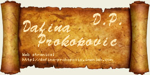 Dafina Prokopović vizit kartica